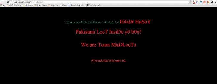 OpenSuse Forum Hacked