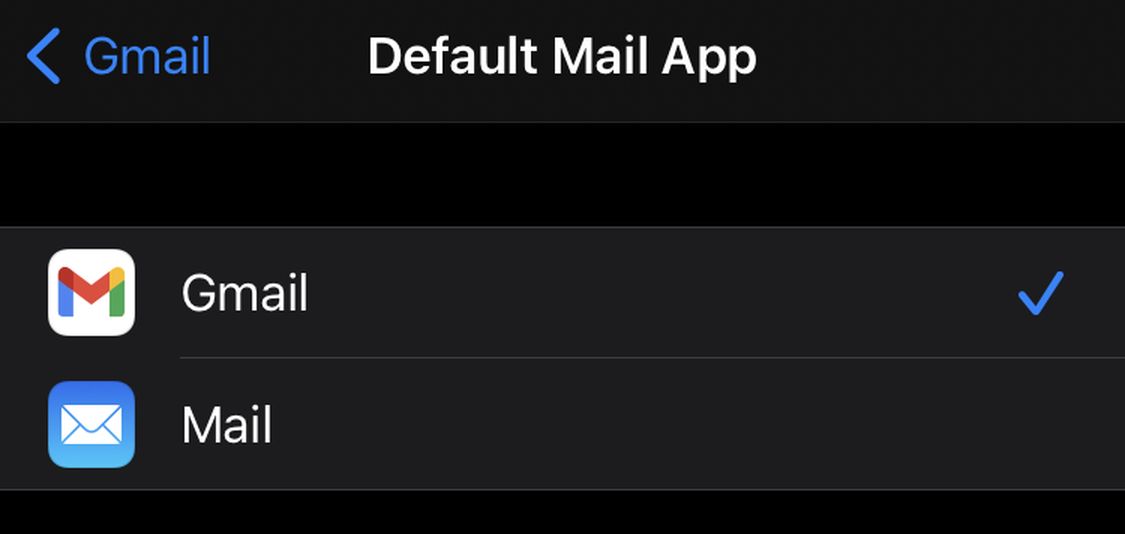 iPhone προεπιλεγμένη εφαρμογή email