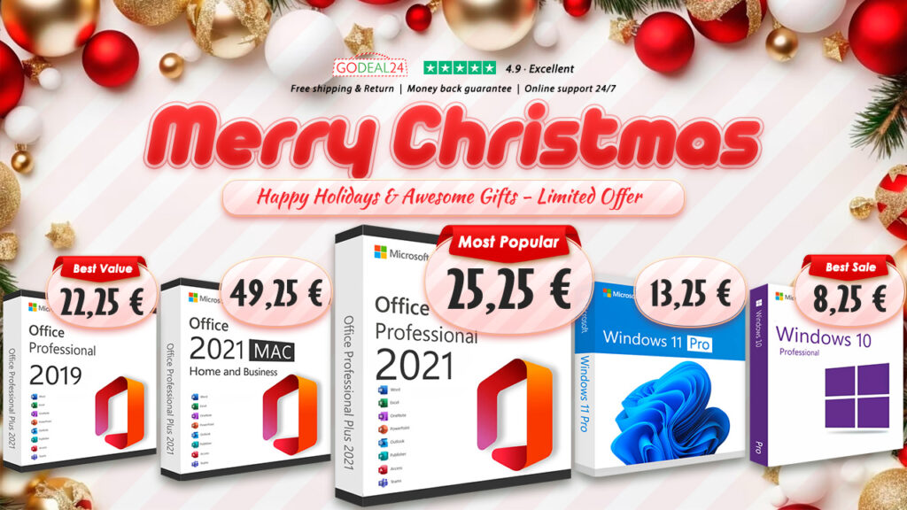 Godeal24 Christmas Deal: Lifetime Office 2021 with 15.05€