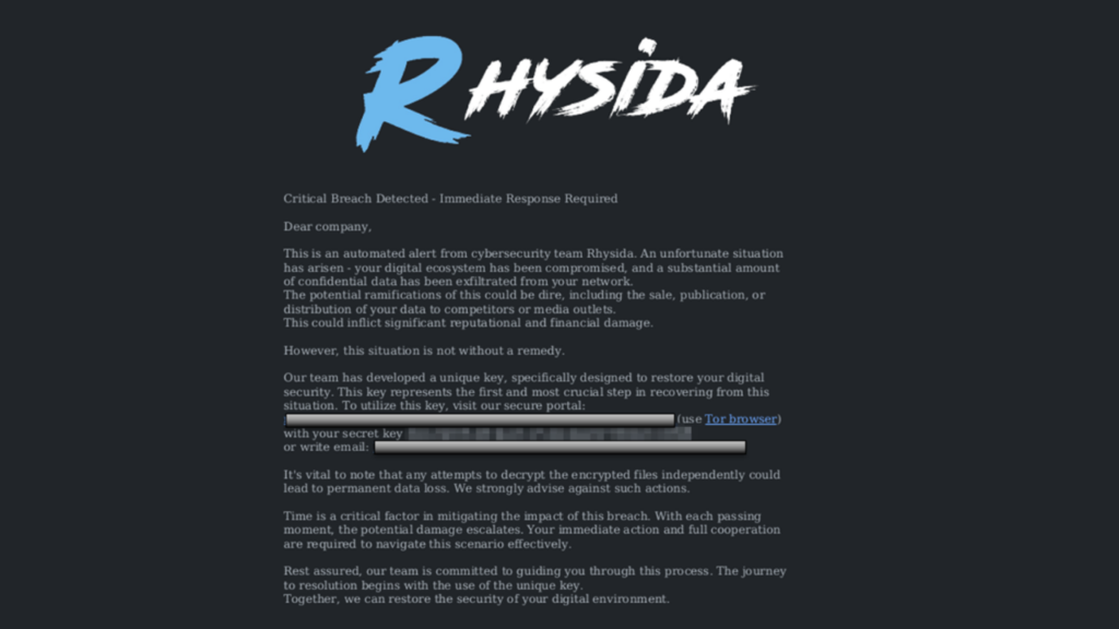 Rhysida Ransomware