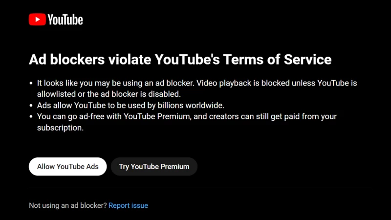 Το YouTube επιβραδύνει την ιστοσελίδα για χρήστες με αποκλειστικούς ad blockers, εντείνοντας την ένταση της αντιπαράθεσής του μαζί τους.