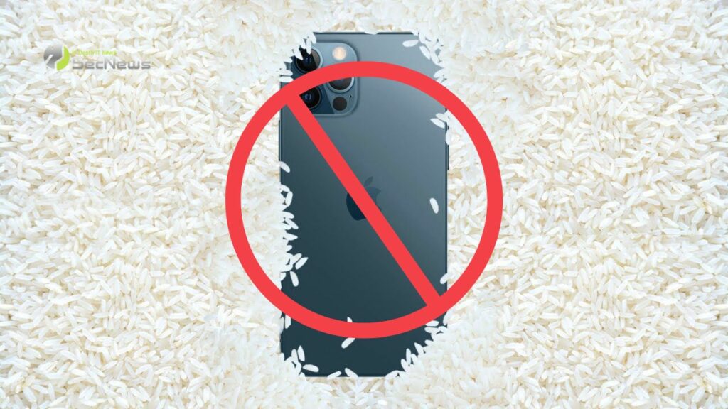 βρεγμένο iPhone ρύζι