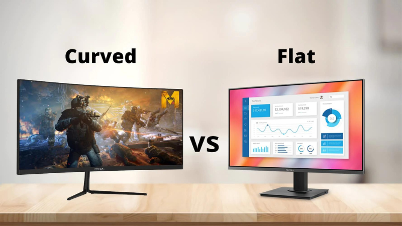 Curved screens are larger than their flat counterparts because of their wider side ratios, so they tend to take up more space on the desk. If you have limited desk space, you may want to invest in a traditional flat screen. 