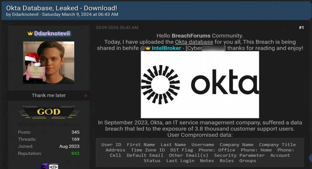 Okta hacking forum